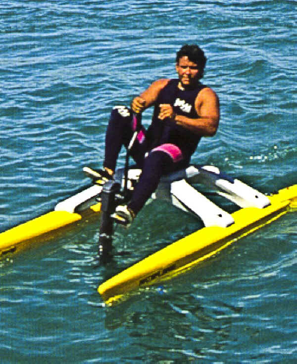 WaterBikes offer a full exercise workout when you include models with arm action. Arm action is removable. Comfortable all day cruising at top rated speeds. Made in USA.